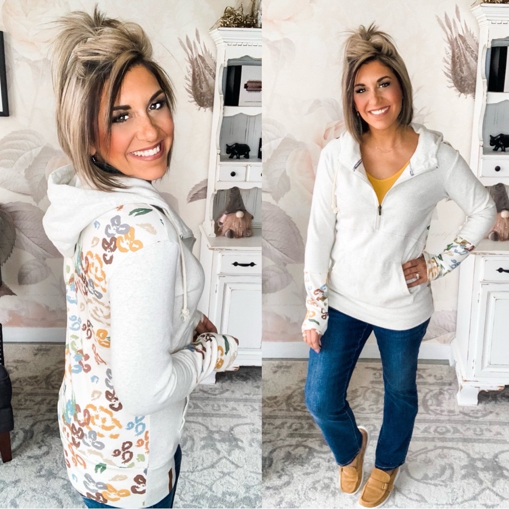 Ampersand Ave Florals and Foliage Hoodie